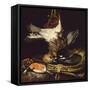 Still Life with a Dead Jay-Willem van Aelst-Framed Stretched Canvas