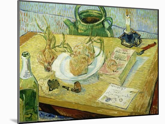 Still Life with a Drawing Board, Pipe, Onions and Sealing Wax-Vincent van Gogh-Mounted Giclee Print