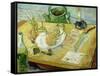 Still Life with a Drawing Board, Pipe, Onions and Sealing Wax-Vincent van Gogh-Framed Stretched Canvas