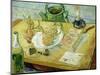 Still Life with a Drawing Board, Pipe, Onions and Sealing Wax-Vincent van Gogh-Mounted Premium Giclee Print