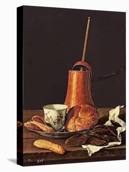 Still Life with a Drinking Chocolate Set, 1770-Luis Egidio Melendez-Stretched Canvas