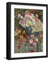 Still Life with a Fan (Oil on Canvas)-Georges Lemmen-Framed Giclee Print