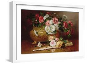 Still Life with a Fan-Eugene Henri Cauchois-Framed Giclee Print