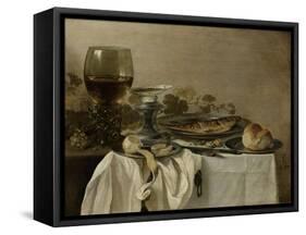 Still Life with a Fish, 1647-Pieter Claesz-Framed Stretched Canvas