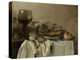 Still Life with a Fish, 1647-Pieter Claesz-Stretched Canvas