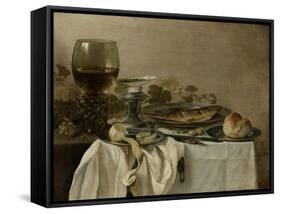 Still Life with a Fish, 1647-Pieter Claesz-Framed Stretched Canvas