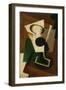 Still Life with a Glass, 1917 (Oil on Panel)-Juan Gris-Framed Giclee Print