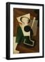 Still Life with a Glass, 1917 (Oil on Panel)-Juan Gris-Framed Giclee Print