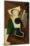 Still Life with a Glass, 1917 (Oil on Panel)-Juan Gris-Mounted Giclee Print