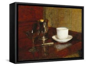 Still Life with a Glass Cup-Henri Fantin-Latour-Framed Stretched Canvas