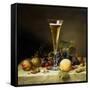 Still Life with a Glass of Champagne, 1855-Johann Wilhelm Preyer-Framed Stretched Canvas