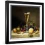 Still Life with a Glass of Champagne, 1855-Johann Wilhelm Preyer-Framed Giclee Print