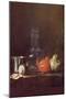 Still Life with a Glass-Jean-Baptiste Simeon Chardin-Mounted Art Print