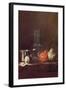 Still Life with a Glass-Jean-Baptiste Simeon Chardin-Framed Art Print