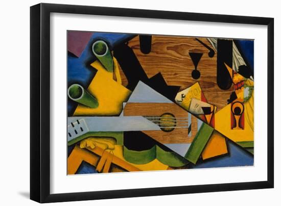 Still Life with a Guitar, 1913-Juan Gris-Framed Giclee Print