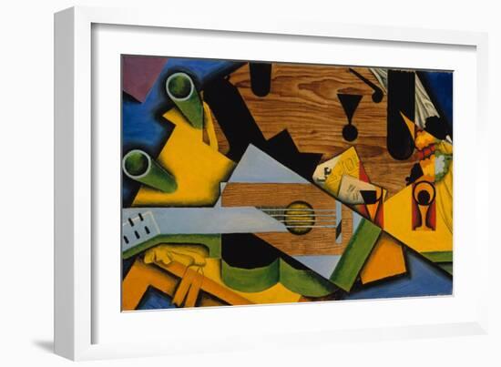 Still Life with a Guitar, 1913-Juan Gris-Framed Giclee Print