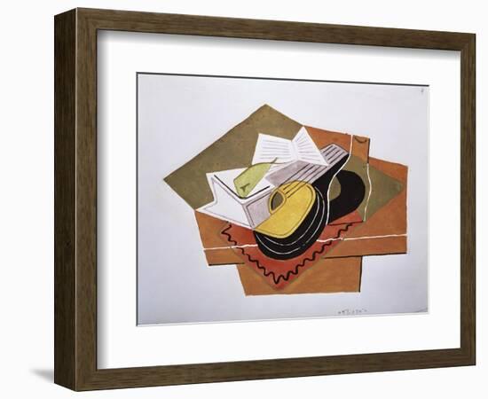 Still Life with a Guitar, c.1920-Juan Gris-Framed Giclee Print