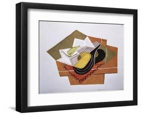 Still Life with a Guitar, c.1920-Juan Gris-Framed Giclee Print