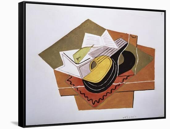 Still Life with a Guitar, c.1920-Juan Gris-Framed Stretched Canvas