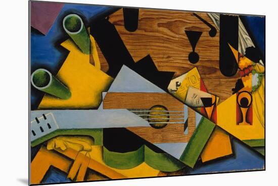 Still Life with a Guitar-null-Mounted Giclee Print