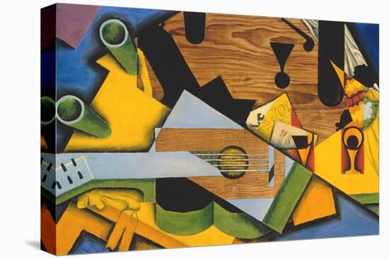 Still Life with a Guitar-Juan Gris-Stretched Canvas