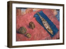 Still Life with a Herring, 1918-Kosjma Ssergej Petroff-Wodkin-Framed Giclee Print