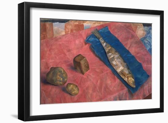 Still Life with a Herring, 1918-Kosjma Ssergej Petroff-Wodkin-Framed Giclee Print