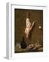 Still Life with a Leg of Veal, French Painting of 18th Century-Jean-Baptiste Oudry-Framed Giclee Print