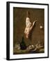 Still Life with a Leg of Veal, French Painting of 18th Century-Jean-Baptiste Oudry-Framed Giclee Print