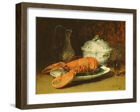 Still Life with a Lobster and a Soup Tureen-Guillaume Romain Fouace-Framed Giclee Print