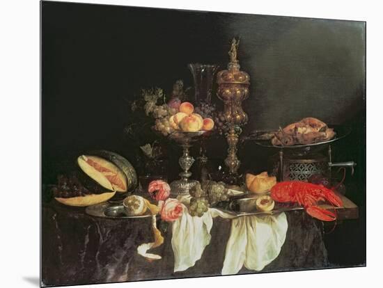 Still Life with a Lobster and a Turkey-Abraham Hendricksz Van Beyeren-Mounted Giclee Print