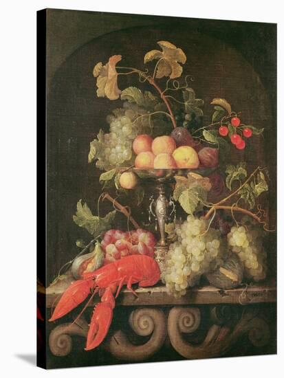 Still Life with a Lobster-Joris van Son-Stretched Canvas