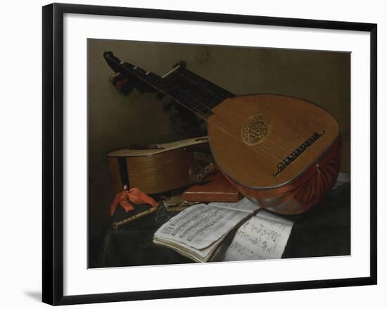 Still Life with a Lute and a Guitar-Nicolas Henri Jeaurat de Bertry-Framed Giclee Print