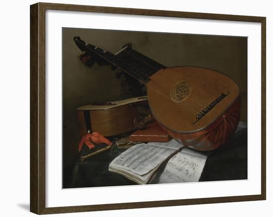 Still Life with a Lute and a Guitar-Nicolas Henri Jeaurat de Bertry-Framed Giclee Print