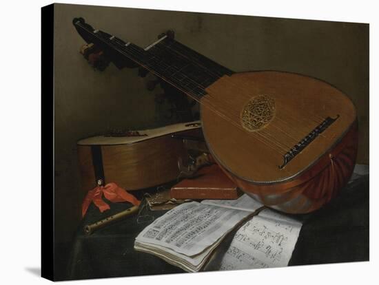 Still Life with a Lute and a Guitar-Nicolas Henri Jeaurat de Bertry-Stretched Canvas