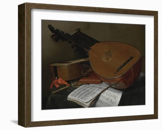 Still Life with a Lute and a Guitar-Nicolas Henri Jeaurat de Bertry-Framed Giclee Print