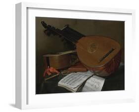 Still Life with a Lute and a Guitar-Nicolas Henri Jeaurat de Bertry-Framed Giclee Print