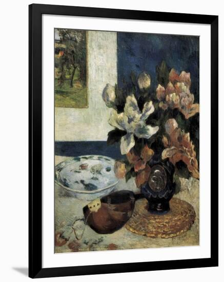 Still Life with a Mandolin-Paul Gauguin-Framed Art Print
