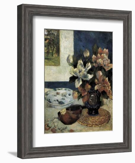 Still Life with a Mandolin-Paul Gauguin-Framed Art Print