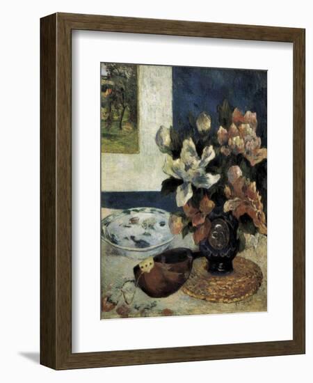 Still Life with a Mandolin-Paul Gauguin-Framed Art Print