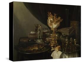 Still Life with a Nautilus Cup, C. 1645-Gerrit Willemsz Heda-Stretched Canvas