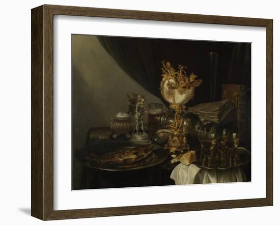 Still Life with a Nautilus Cup, C. 1645-Gerrit Willemsz Heda-Framed Giclee Print