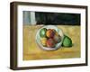 Still Life with a Peach and Two Green Pears, C. 1883-87-Paul Cézanne-Framed Giclee Print