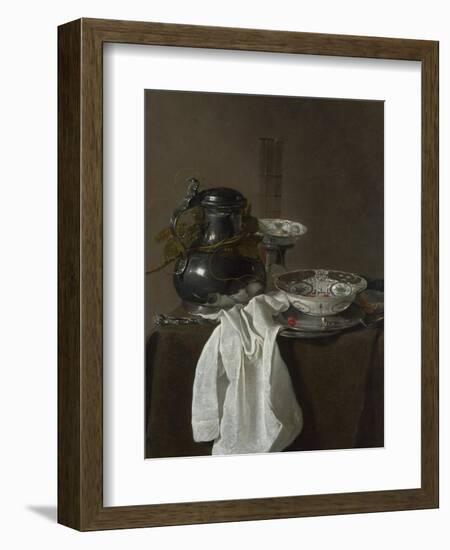 Still Life with a Pewter Flagon and Two Ming Bowls, 1651-Jan Jansz Treck-Framed Giclee Print