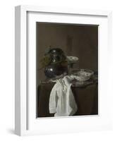 Still Life with a Pewter Flagon and Two Ming Bowls, 1651-Jan Jansz Treck-Framed Giclee Print