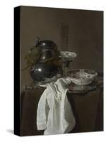 Still Life with a Pewter Flagon and Two Ming Bowls, 1651-Jan Jansz Treck-Stretched Canvas