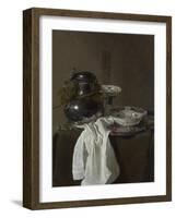 Still Life with a Pewter Flagon and Two Ming Bowls, 1651-Jan Jansz Treck-Framed Giclee Print