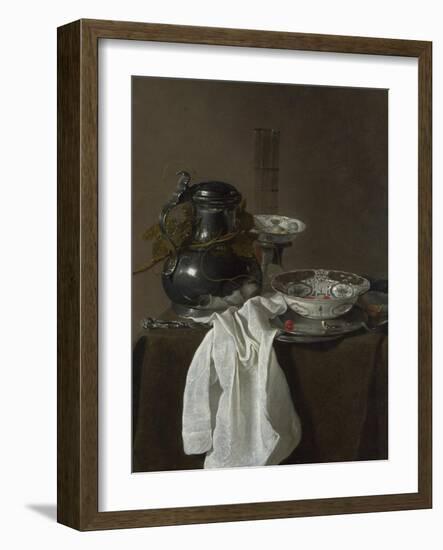 Still Life with a Pewter Flagon and Two Ming Bowls, 1651-Jan Jansz Treck-Framed Giclee Print