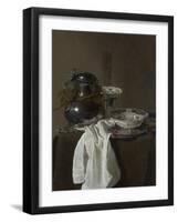 Still Life with a Pewter Flagon and Two Ming Bowls, 1651-Jan Jansz Treck-Framed Giclee Print