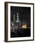 Still Life with a Pilgrim Flask, Candlestick, Porcelain Vase and Fruit, 17th Century-Willem Kalf-Framed Giclee Print